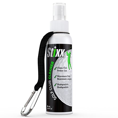 Product Cover STIXX Golf Club & Grip Cleaner - Best for cleaning all types of clubs, irons & drivers. Cleans & Rejuvenates grips. Restores their natural tackiness. Just spray & wipe. Clean Clubs = Better Golf!