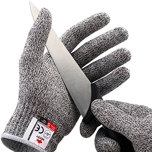 Product Cover NoCry Cut Resistant Gloves - Ambidextrous, Food Grade, High Performance Level 5 Protection. Size Medium, Complimentary Ebook Included