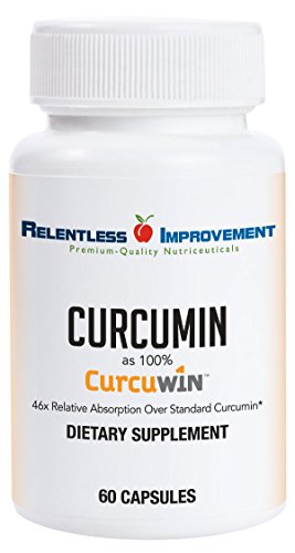 Product Cover Relentless Improvement CurcuWin Curcumin Relative Absorption 46x Over Standard Curcumin No Black Pepper