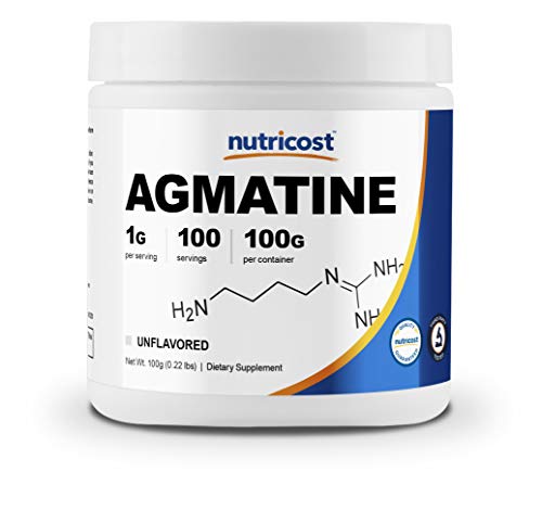Product Cover Nutricost Agmatine 100 Grams - Pure Agmatine 100 Servings (Agmatine Sulfate) - High Quality Powder