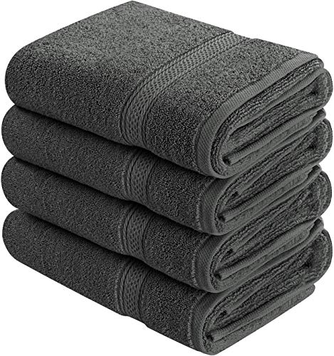 Product Cover Utopia Towels Cotton Hand Towels, 4 Pack Towels, 600 GSM, Grey