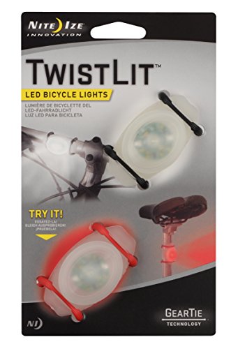Product Cover Nite Ize TwistLit LED Bicycle Light with Versatile Attachment, Bike Safety Light, 2 Pack, Red and White LED's