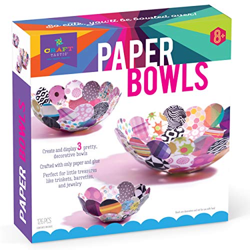 Product Cover Craft-tastic - Paper Bowl Kit - Craft Kit Makes 3 Different-Sized Decorative Bowls