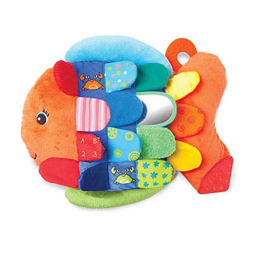 Product Cover Melissa & Doug Flip Fish Baby Toy (Developmental Toy, Squeaker Tail, Shatterproof Mirror, Washable Fabrics, Great Gift for Girls and Boys - Best for Babies and Toddlers, All Ages)
