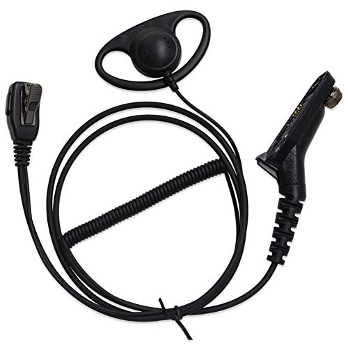 Product Cover TENQ D-Sharp Ear Hanger with PTT MIC for Motorola Mototrbo Xpr-6300 Xpr-6350 Xpr-6380 Xpr-6500 Xpr-6550 Xpr-6580 Xpr-7350 Xpr-7550