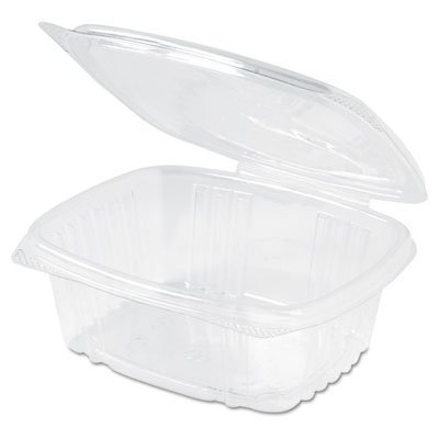 Product Cover GenPak AD12 Clear Rectangular Hinged Deli Container with Flat Lid, 12-Ounce, 200 per case