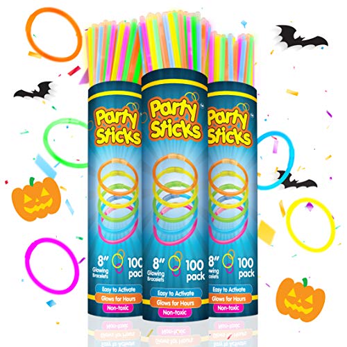 Product Cover Party Sticks Glow Sticks Jewelry Bulk Party Favors 300pk and Connectors - 8