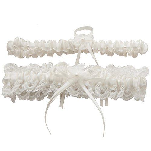 Product Cover Rimobul Lace Wedding Garters with Toss Away - Set of 2 (Cream)