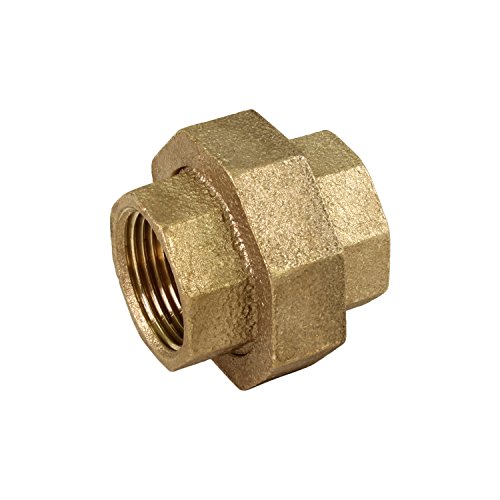 Product Cover Everflow BRUN0114-NL 1-1/4 Inch Lead Free Brass Union For 125 Lb Applications, With Female Threaded Connects Two Pipes, Brass Construction, Higher Corrosion Resistance Economical & Easy to Install