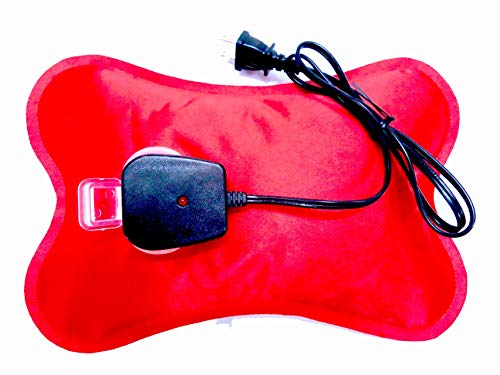 Product Cover Happy Heat Hot Water Bottle Electric Rechargeable Heating Pads, Zippered Bag, Red