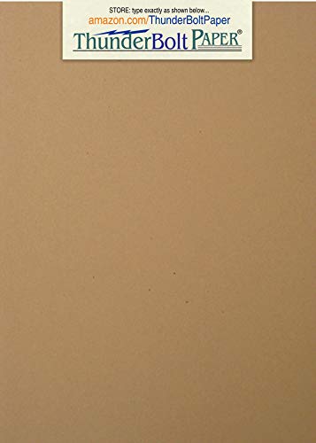 Product Cover 50 Brown Kraft Fiber 80# Cover Paper Sheets - 5