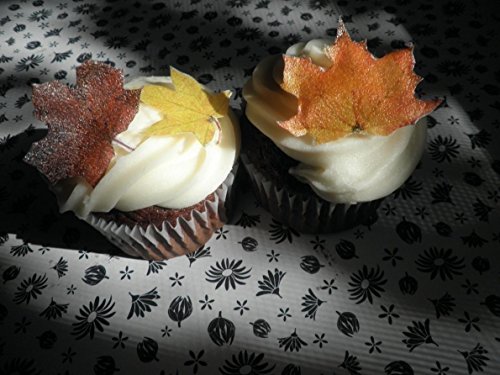 Product Cover Edible Fall Leaves - Set of 20 - Cake Decorations, Cupcake Topper