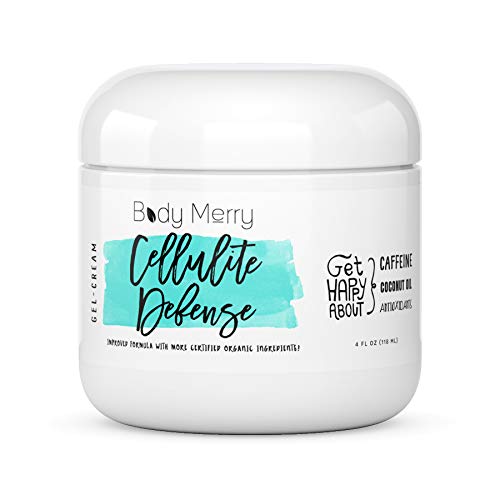 Product Cover Body Merry Cellulite Defense Gel-Cream - Anti Cellulite Body Treatment for Firming & Toning w/Natural Caffeine + Coconut Oil + Peppermint (Original, 4oz)