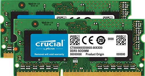 Product Cover Crucial 8GB KiT (4GBx2) DDR3/DDR3L 1866 MT/s (PC3-14900) Unbuffered SODIMM 204-Pin Memory - CT2K51264BF186DJ