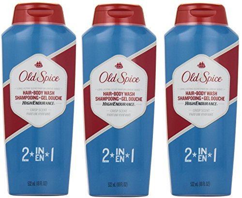 Product Cover High Endurance 2 In 1 Hair and Body Wash Crisp Scent Men Body Wash by Old Spice, 18 Ounce (Pack of 3)