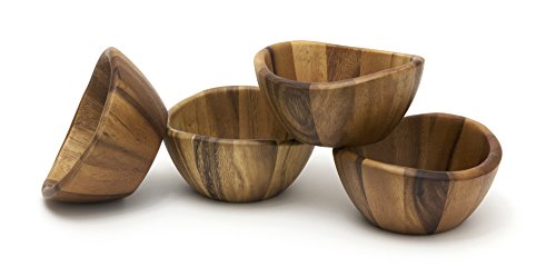Product Cover Lipper International Wave Bowls (Set of 4), Brown