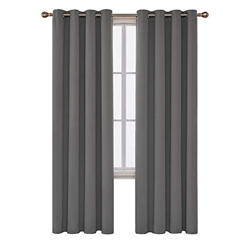 Product Cover Deconovo Soild Home Thermal Insulated Blackout Window Curtain for Bedroom 52 by 95-Inch Light Grey 1 Panel