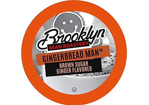 Product Cover Brooklyn Beans Gingerbread Man Coffee Pods, Compatible with 2.0 K-Cup Brewers, 40 Count