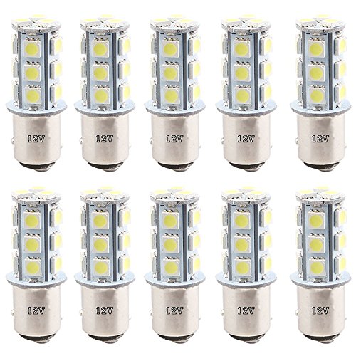 Product Cover EverBright 10-Pack Super White 360Lums 1157 BAY15D 1016 1034 7528 1157A 2057 Base 18 SMD 5050 LED Replacement for Car Incandescence Bulb Tail Rear Brake Turn Bulb Stop Backup Lamp Parking Side Marker Lights DC 12V