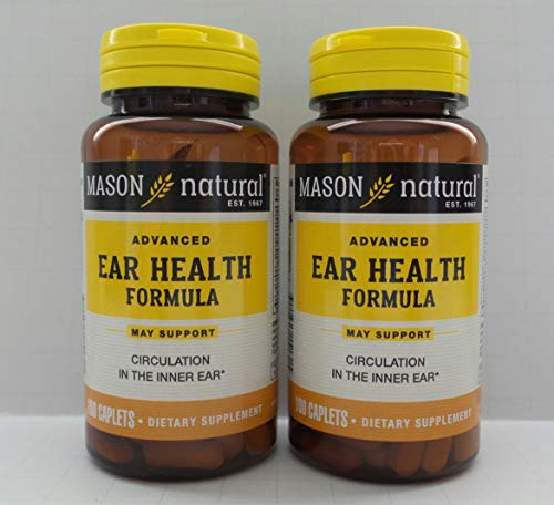 Product Cover Mason Natural Advance Ear Health Formula Bioflavonoids Plus 100 Caplets per Bottle Pack of 2 Total 200 Caplets