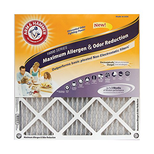 Product Cover Arm & Hammer Max Allergen & Odor Reduction 12x12x1 Air and Furnace Filter, MERV 11, 4-Pack
