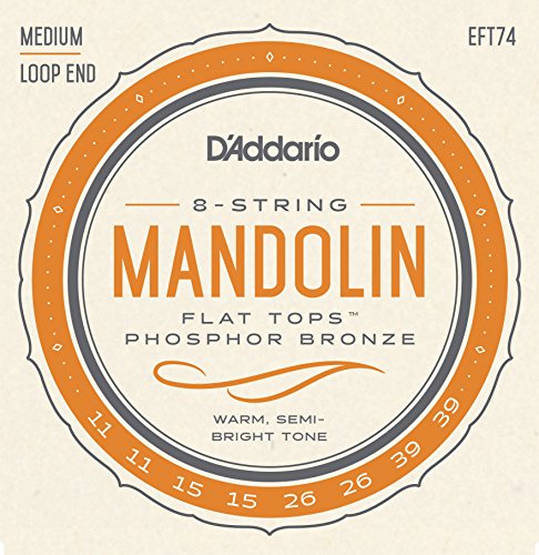 Product Cover D'Addario EFT74 Flat Tops Mandolin Strings, Medium, 11-39