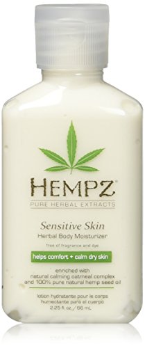 Product Cover Hempz Sensitive Skin Herbal Body Moisturizer with Oatmeal, Shea Butter for Women and Men,2.25 oz. -Premium,Soothing Body Lotion with Hemp Seed, Cocoa Seed, Mango Seed for Dry Skin -Skin Care Products