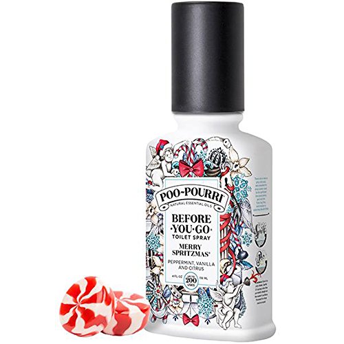 Product Cover Poo-Pourri Merry Spritzmas Vanilla Peppermint Scent 4 oz Before-You-Go Bathroom Spray