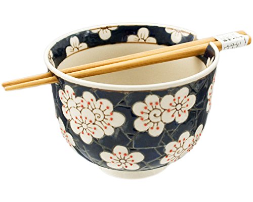 Product Cover Happy Sales Ramen Udong Noodle Soup Cereal Bowl w/Chopsticks (Bazaar)