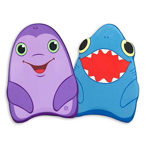 Product Cover Melissa & Doug Sunny Patch Dolphin and Shark Kickboards - Learn-to-Swim Pool Toys (Set of 2)