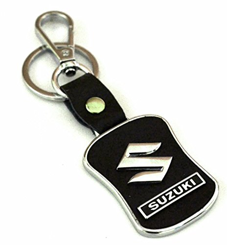 Product Cover Eshop24X7 WV01RCA08061 Leather Imported Key Chain Key Ring with Chrome Car Logo