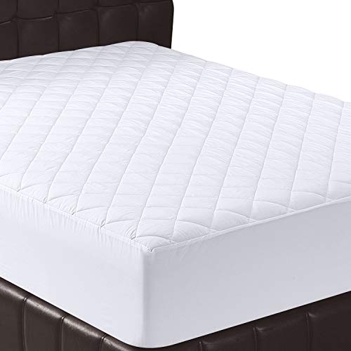 Product Cover Utopia Bedding Quilted Fitted Mattress Pad (Queen) - Mattress Cover Stretches up to 16 Inches Deep - Mattress Topper