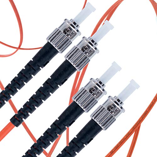 Product Cover ST to ST Fiber Patch Cable Multimode Duplex - 1m (3.28ft) - 50/125um OM2 - Beyondtech PureOptics Cable Series
