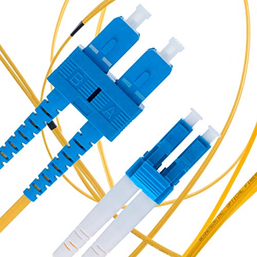 Product Cover LC to SC Fiber Patch Cable Single Mode Duplex - 1m (3.28ft) - 9/125um OS1 LSZH - Beyondtech PureOptics Cable Series