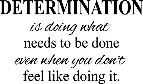 Product Cover CreativeSignsnDesigns Determination- Motivational Quote Fitness Life Gym Vinyl Wall Decal (Black, 22