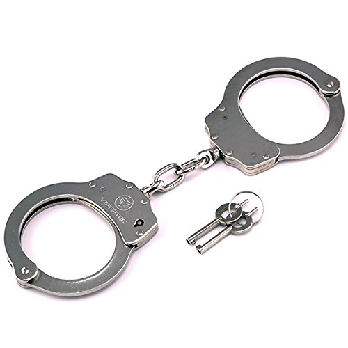 Product Cover VIPERTEK Double Lock Steel Police Edition Professional Grade Handcuffs (Silver)