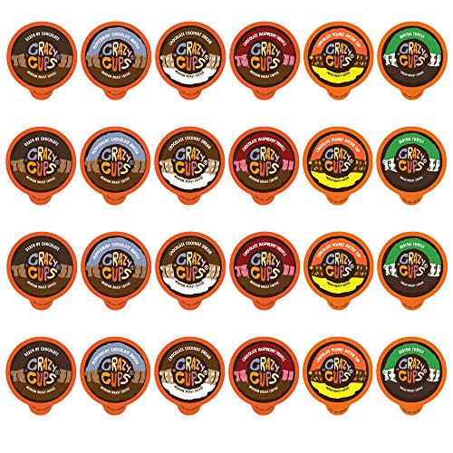 Product Cover Crazy Cups Coffee Chocolate Lovers Single Serve Cups Variety Pack Sampler for the K Cup Brewer, 24 count