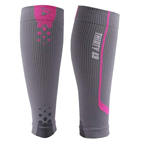 Product Cover Graduated Compression Sleeves by Thirty48 Cp Series, Calf/Shin Splint Guard Sock; 1 Pair; Maximize Faster Recovery by Increasing Oxygen to Muscles; Great for Running, Cycling, Walking, Basketball, Football Soccer, Cross Fit, Travel; Gray/Pi