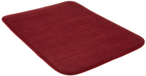 Product Cover Memory Foam Bath Mat-Incredibly Soft and Absorbent Rug, Cozy Velvet Non-Slip Mats Use for Kitchen or Bathroom (17 Inch x 24 Inch, Burgundy)