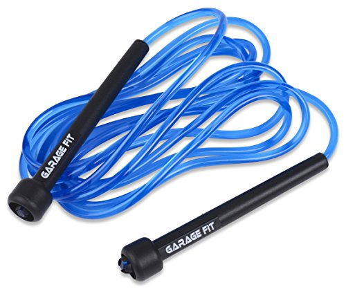 Product Cover Garage Fit 9' Adjustable PVC Jump Rope (Blue) for Cardio Fitness - Versatile Vinyl Jump Rope for Both Kids and Adults Great Jump Rope for Exercise