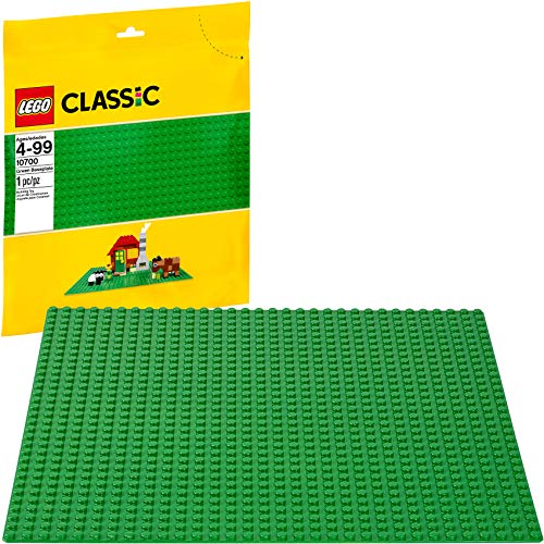 Product Cover LEGO Classic Green Baseplate 2304 Supplement for Building, Playing, and Displaying LEGO Creations, 10cm x 10cm, Large Building Base Accessory for Kids and Adults (1 Piece)