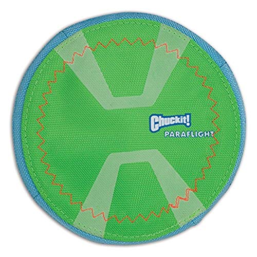 Product Cover Chuckit! Paraflight Flyer Dog Frisbee for Long Distance Fetch Orange/Blue 2 Sizes