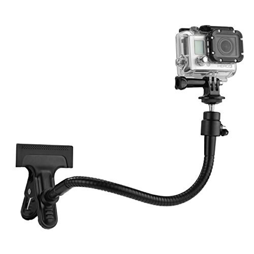 Product Cover CamKix Clamp Mount Compatible with Gopro Hero 8 Black, Hero 7, 6, 5 Black, Session, Hero 4, Session, Black, Silver, Hero+ LCD, 3+, 3, Compact Cameras and DJI Osmo Action (Clamp Mount for Gopro Hero)
