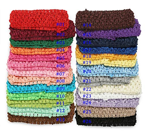 Product Cover Qandsweet Baby Girl's Stretch Headbands Crochet Hair Bands (26 Colors)