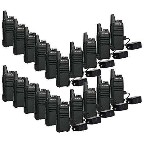Product Cover Retevis RT22 Walkie Talkies Adults Long Range Channel Lock Emergency Alarm 16CH UHF CTCSS DCS VOX Handsfree Business Two-Way Radios Mini (20 Pack)