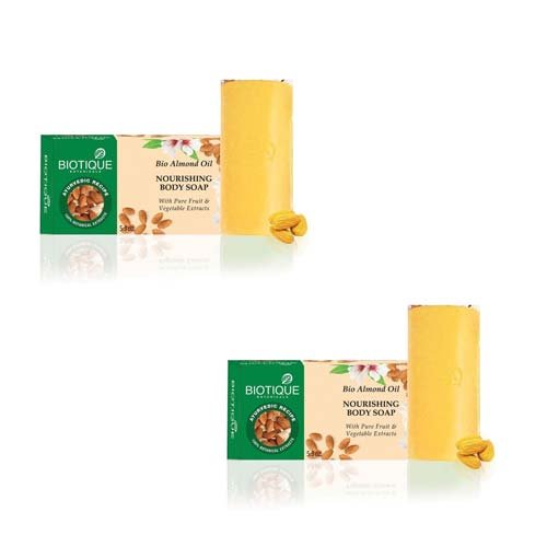 Product Cover 2 x Biotique Bio Almond Oil Nourishing Body Soap - 150g (Pack of 2)