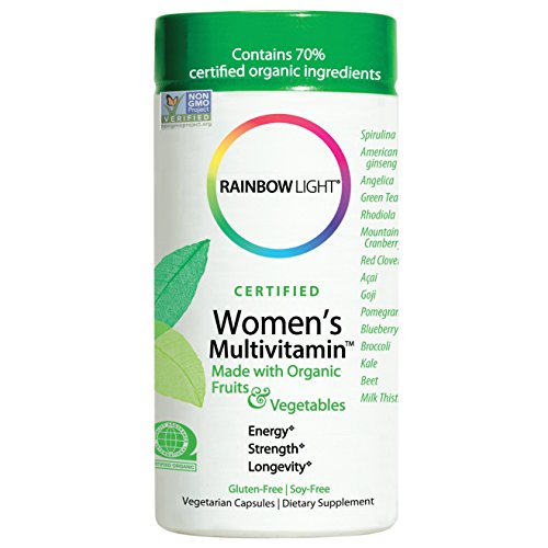 Product Cover Rainbow Light Women's Multivitamin, Organic Fruits & Vegetables, Gluten-Free, Soy-Free, 120 Vegetarian Capsules (Packaging May Vary)