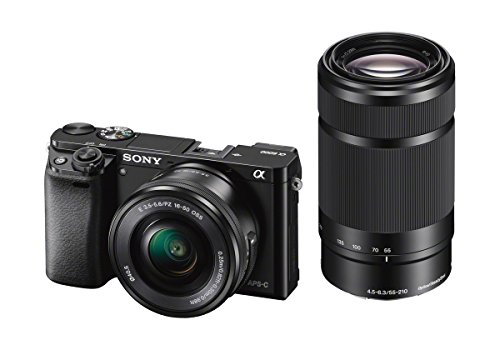 Product Cover Sony Alpha a6000 Mirrorless Digital Camera w/ 16-50mm and 55-210mm Power Zoom Lenses