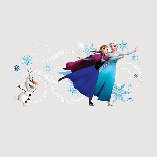 Product Cover RoomMates Disney Frozen Custom Headboard Featuring Elsa, Anna & Olaf Peel And Stick Giant Wall Decals