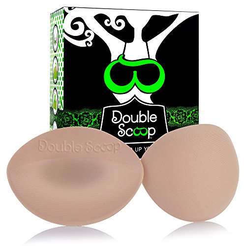 Product Cover Double Scoop Nude Push Up Bra Pads Insert Breast Enhancer A B Cup Shaper + Free Body Tape